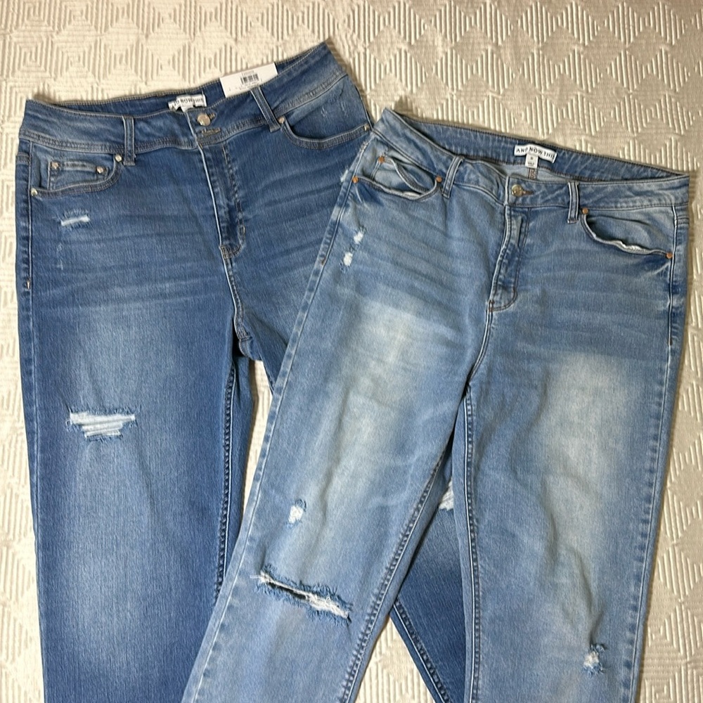 2 pair of And Now This jeans from Macys vintage straight high waisted distressed